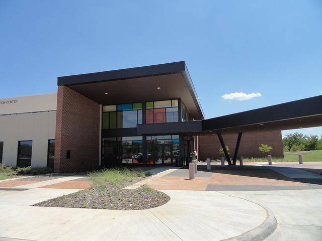 Mondrian style glass front.