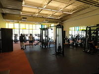 Weight room.