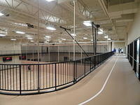 Indoor running track.
